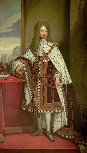 Tableau Le Roi George I de Godfrey Kneller pour décoration chambre et salon vintage