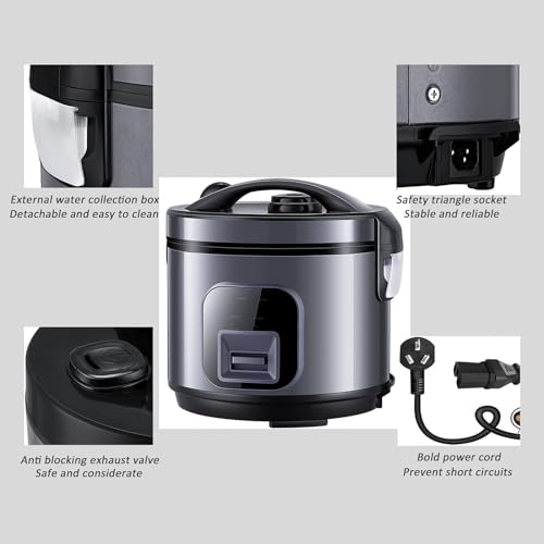 Tasty Mini Rice Cooker Portable Rice Maker With One Touch & Keep Warm Function, Great for White,Soups,Stews (2L) - Image 6