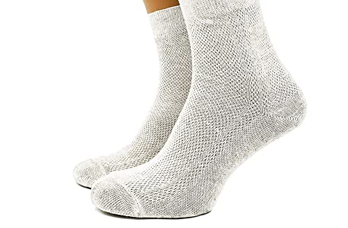 Super Thin Breathable Organic Linen Socks for Men – Pack of 3, Lightweight