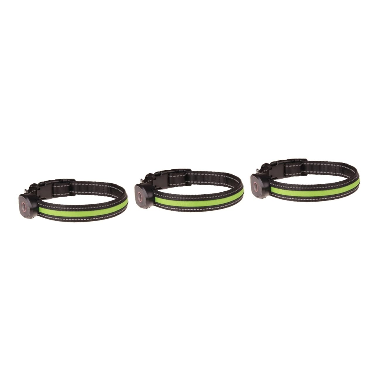 Mipcase 3 Pezzi Collare Led Per Cani Collare Per Animali Domestici Ricaricabile Notte Camminata Sicurezza Verde Taglia S
