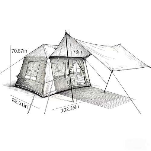 Carpa Inflable para Camping 4 Personas Impermeable y Resistente al Viento miniatura 5