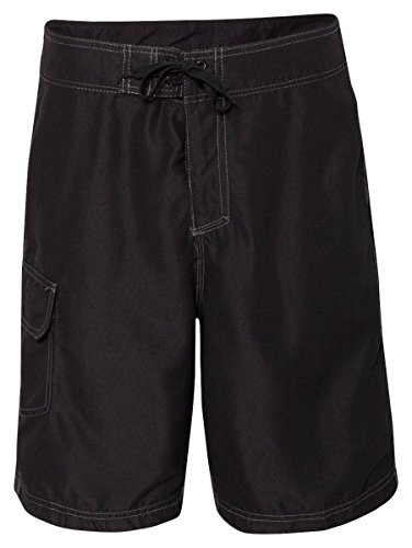 Burnside Mens Solid Board Shorts (9301), Black, 38