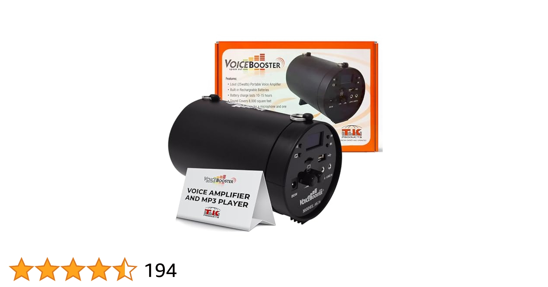 その他 VoiceBooster Voice Amplifier &amp; Mp3 Player &amp; FM Radio 25watts Black MR-AK38 (Aker) by TK ProductsPortable for Teachers Coaches Tour Guid g6bh9ry VoiceBooster Voice Amplifier & Mp3 Player 25watts Black MR