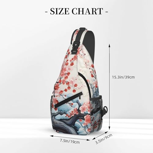Bolso tipo bandolera con diseño artístico para senderismo miniatura 3