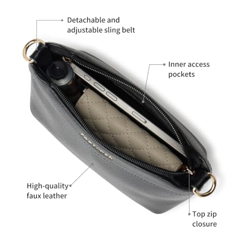Image of Fastrack Off Duty Sling Bag for Women, Small Size with Top Zip Closure, Detachable and Adjustable Sling Belt and Inner Access Pockets, Trendy Everyday Sling Bag