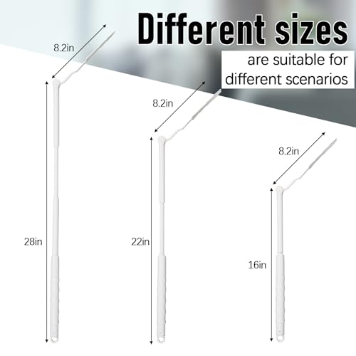 Image of Colingmill 12 Pcs 3 ft Replacement Handles Compatible with Duster Refills, Long Extended Handle Only, Adjustable Length for Ceiling Fans, Blinds, Shelves, Windows, Foldable & Extendable (White)