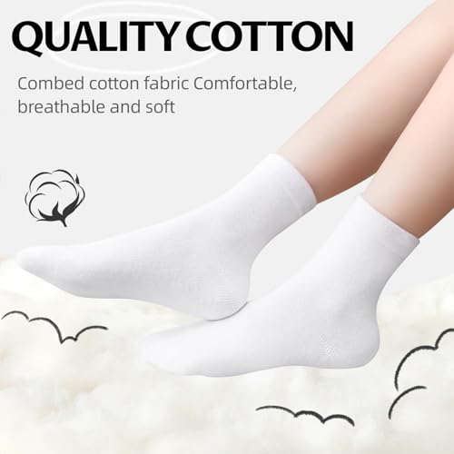 6 Pack Kids Socks Girls Socks for School Uniform Soft Cotton Seamless Toe Athletic Crew Socks3