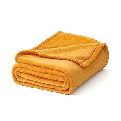 MIULEE Kuscheldecke Flauschig Decke Fleecedecke Wohndecken Couchdecke Flauschig Überwurf Mikrofaser Tagesdecke Sofadecke Blanket Für Bett Sofa Schlafzimmer Büro 130x150 cm Gelb