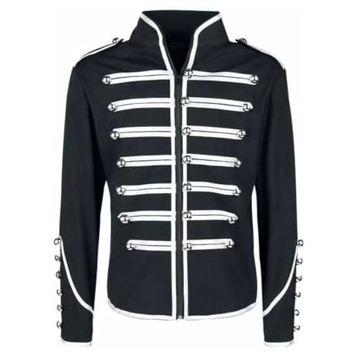 Veste Militaire Officier Napoléonien Hussar Steampunk Punk Gothique Tambour Idéal pour Défilé Parade Costume Retro Événement