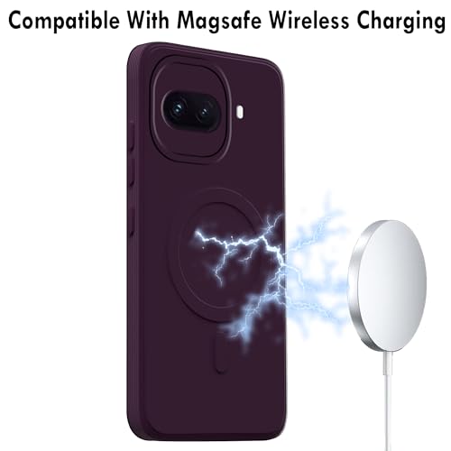 Image of amazon basics Back Cover for IQOO 15R 5G Soft Matte Silicone Mag-Safe Design (Mag-Safe Not Support) Camera Protection | Slim Fit Bumper Cover (Purple)