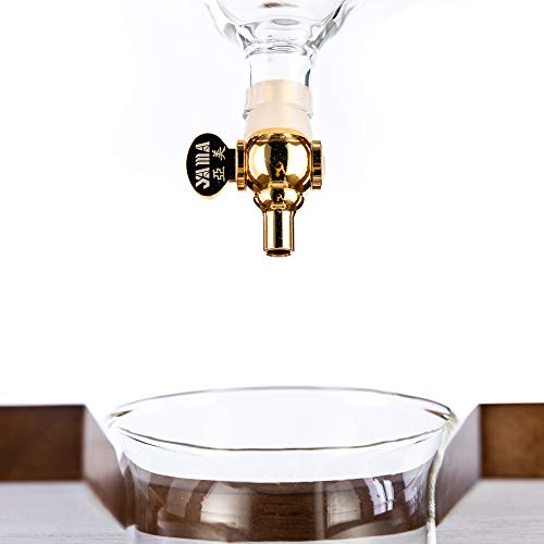image for YAMA Glass YAMCDM8CBR, Brown Frame Cold Brew Drip Coffee Maker, 6-8 cu