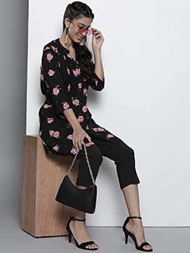 Image of One femme Women's Pleated Printed Tunic Shirt