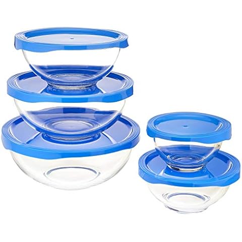 Amazon Basics Conjunto de 10 cuencos de vidrio para mezclar Cover