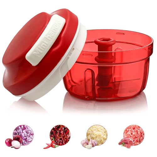 Zwiebelschneider, Gemüseschneider manuell mit Seilzug, Multifunktionale manuelle...