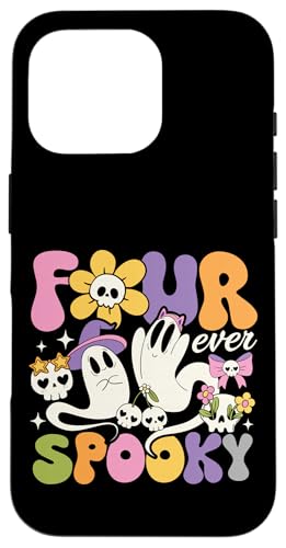 Four Ever Spooky Birthday Party Girl 4歳のコケット スマホケース iPhone 16 Pro 用