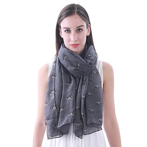 Staffordshire Bull Terrier Dog Print Women's Scarf Shawl Wrap Lightweight