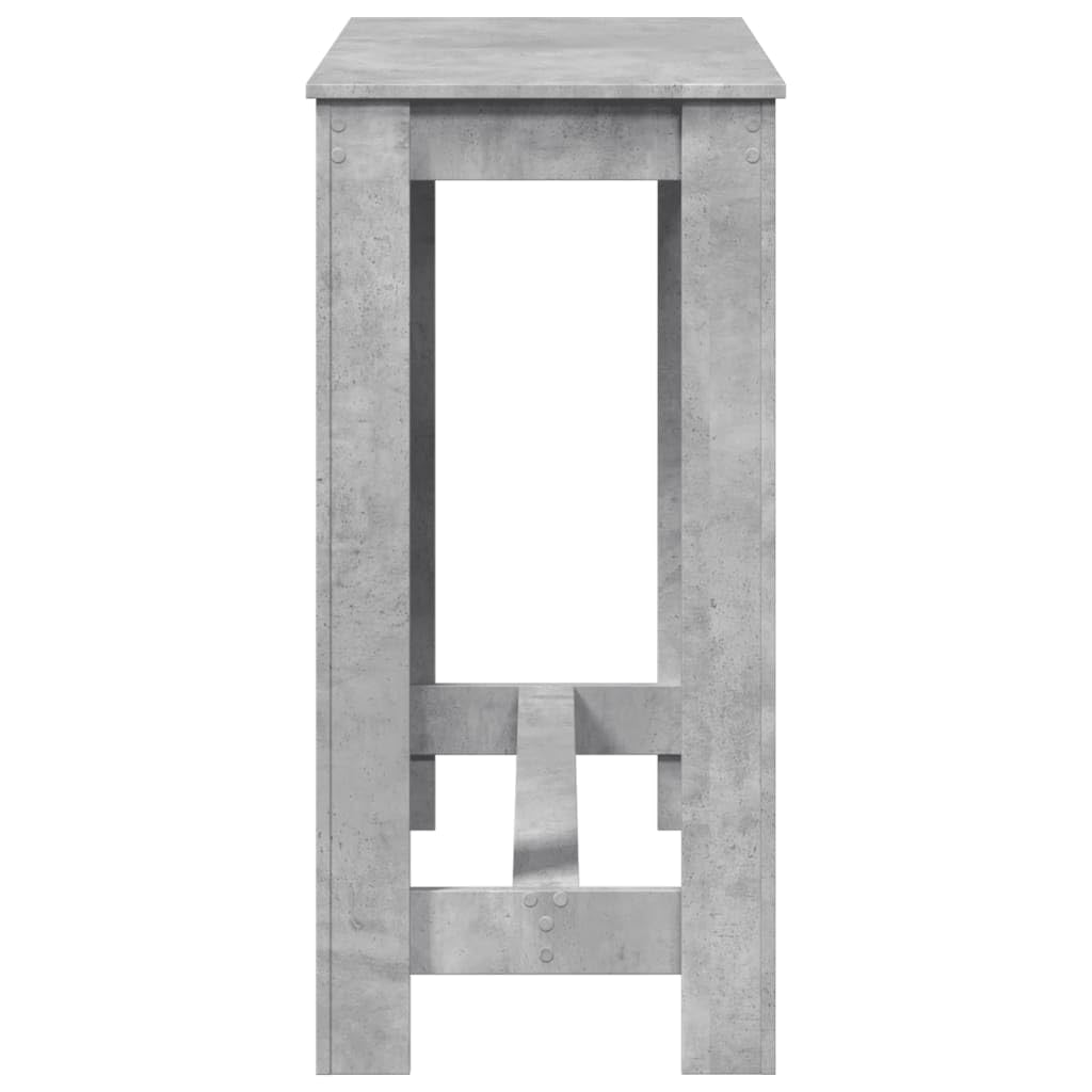 Tavolo da Bar Grigio Cemento 102x50x103,5 cm in Truciolato | Mobile alto per cucina o soggiorno, ideale per aperitivi e pasti veloci, con struttura stabile in truciolato.
