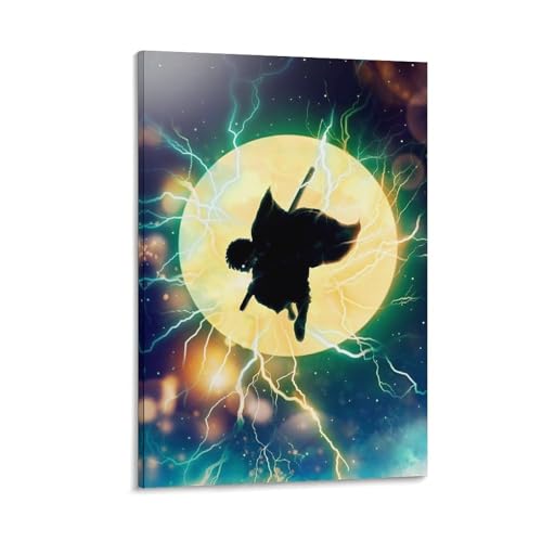 HDアニメ「鬼滅の刃」復古風 浮世絵スタイルポスター (86) ウォールアート 部屋飾り 絵画 ベッドルーム リビング 壁の絵16x24inch(40x60cm)