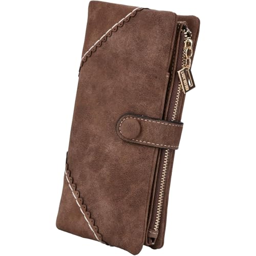 Spacious & Functional Retro Three Fold Wallet Large Capacity Card Holder PU Leather Coin Purses for Women Versatile Design Coins Pocket Clutch Purse