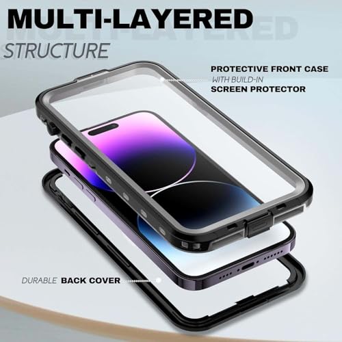 Coque iPhone 16 Pro silicone rigide antichoc bleu transparent - 3