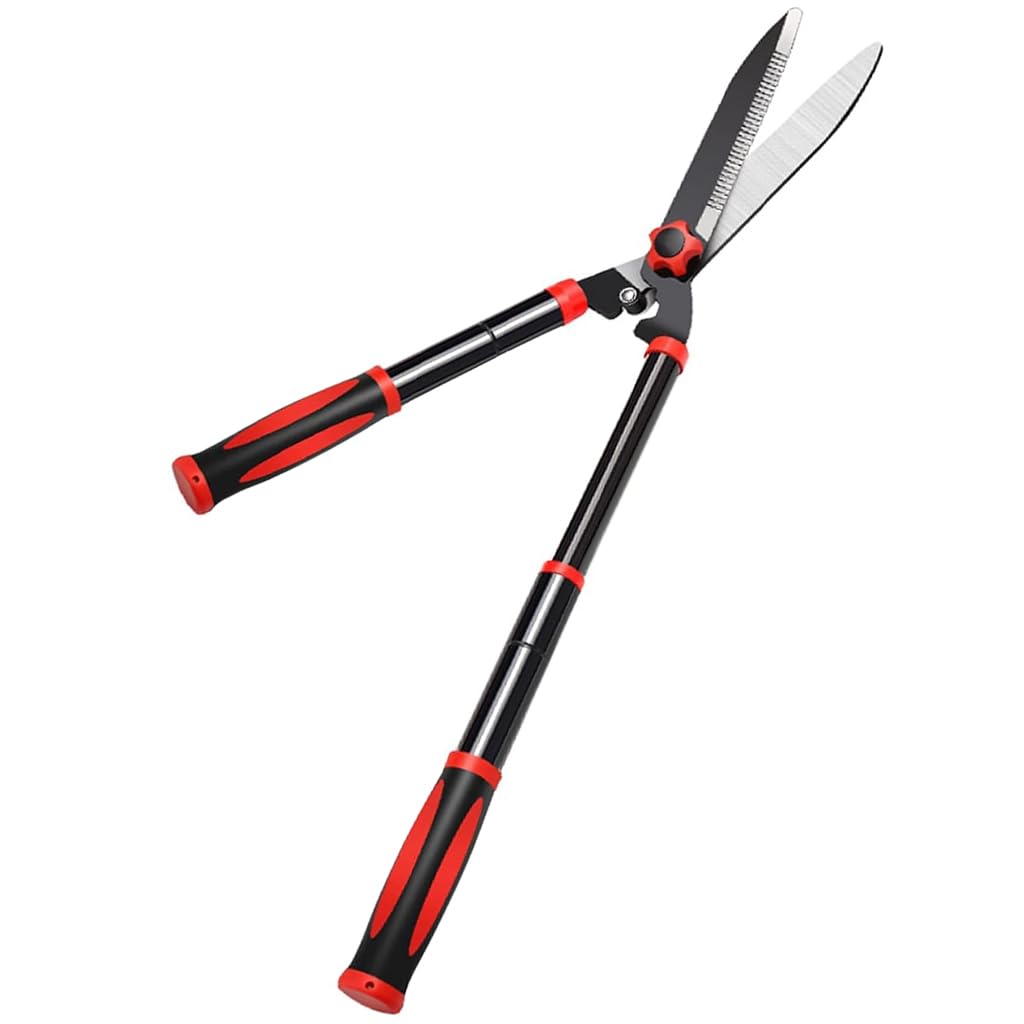 HASTHIP® Hedge Shear with Telescopic Handle, 7.4in Mn Steel Blade, Shock-Absorbing Bumpers and Blade Tension Control Knob, Professional Heavy Duty Garden Hedge Pruning Shears Trimmers Clippers (B0CTQDMBDY) Amazon Price History, Amazon Price Tracker