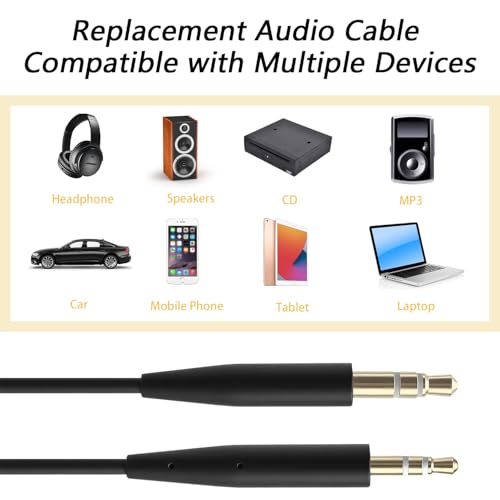 Cable de audio auxiliar 3.5mm a 2.5mm para auriculares Bose miniatura 6