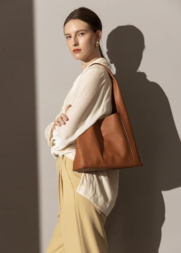 Image of Genuine Leather Hobo Tote Bag for Women
