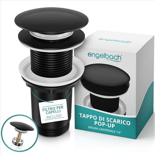 Engelbach® Piletta lavabo senza troppopieno – Scarico Click Clack con