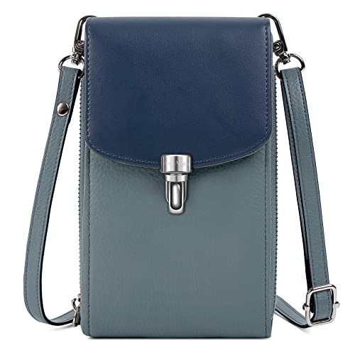 Pearl Angeli Bolso para Móvil Mujer Bolso Bandolera Viajar Cartera Billetera Pequeño Teléfono Monedero Azul Cover