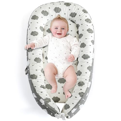 Image of BELIVIUM Newborn Baby Lounger for Playtime Activity Mat Tummy Time Pillow, Detachable 0-18 Months Infant Lounge Pad, Portable Baby Floor Seats & Loungers Must Haves Newborn Gifts