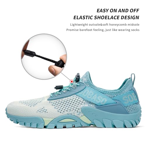Image of SOBASO Water Shoes Women Men Quick Drying Swim Beach Aqua Shoes for Water Sport Diving Hiking Sailing Travel