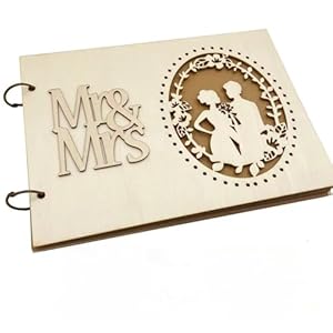 Romantic Love Drewniany Album Ślubny Księga Gości