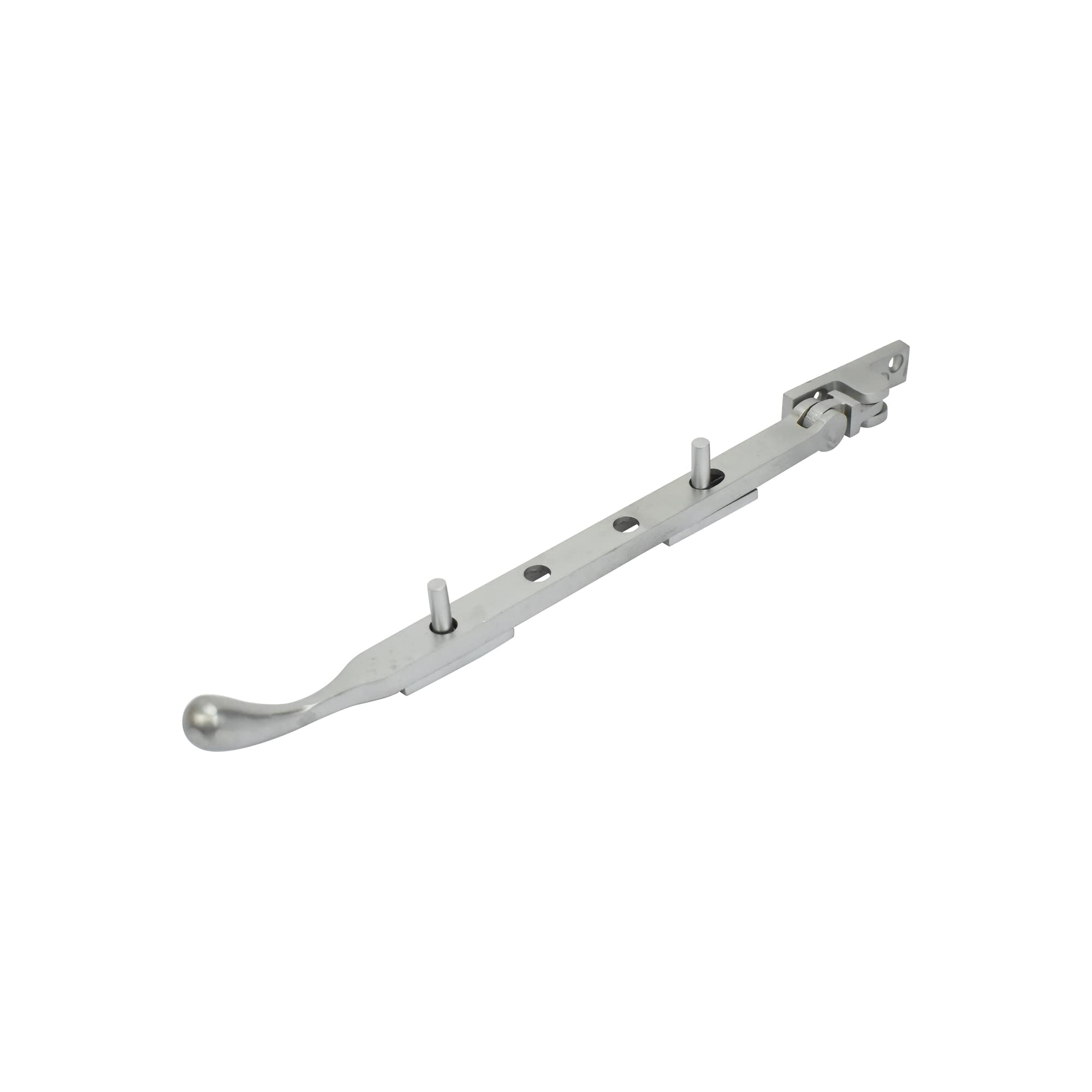 Dart Bulb End Brass Window Stay 10" (250mm) - Satin Chrome