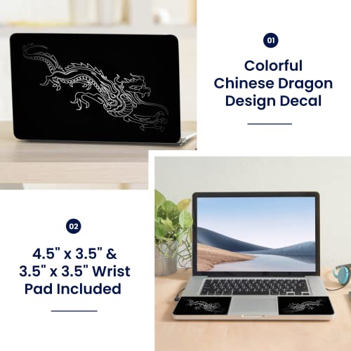 Image of LSS Laptop 15 15.6 Skin Cover with Colorful Chinese Dragon Pattern for HP Dell Lenovo Apple Asus Acer Compaq - Fits 13.3 inch 14 inch 15.6 inch 16 inch (2 Wrist Pads Free)