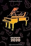  KALENDER 2020: A5 Musikinstrumente Terminplaner für Klavierspieler mit DATUM - 52 Kalenderwochen für Termine & To-Do Listen - Piano Terminkalender Klaviermusik Jahreskalender Flügel