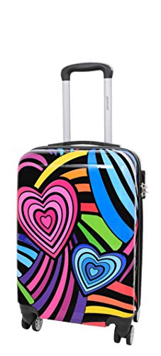 Valise rigide à 4 roues Cosmos Noir taille cabine 55 cm pour bagage à main de voyage