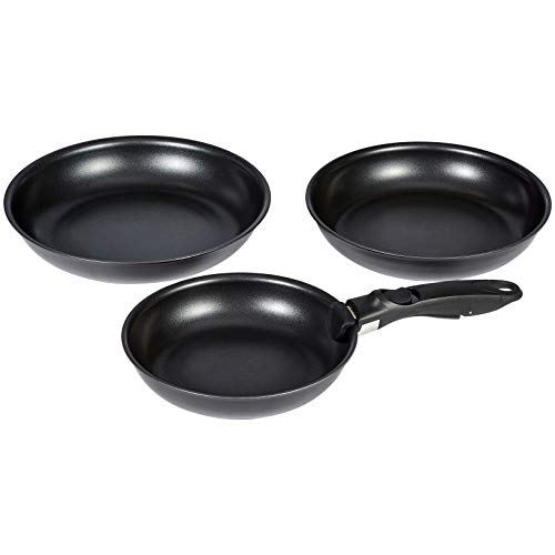 Amazon Basics - Juego de utensilios de cocina de 4 piezas con mango desmontable