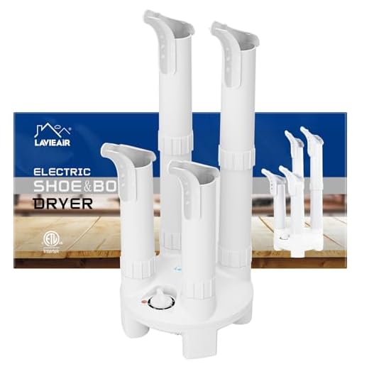 LAVIEAIR Boot Dryer, Shoe Dryer and Glove Dryer with Timer and Fan, White