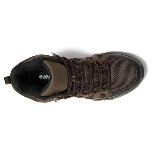 Image of HI-TEC Valley Geo Mid Waterproof Hiking Boots for Men, Lightweight Breathable Outdoor Trekking and Trail Sneakers