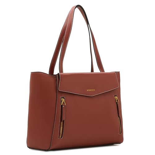 Image of Miraggio Roberta 16 Inch Laptop Tote Bag For Women Office Use | Office Tote Bag With Zipper Closure | Stylish Totes Bag