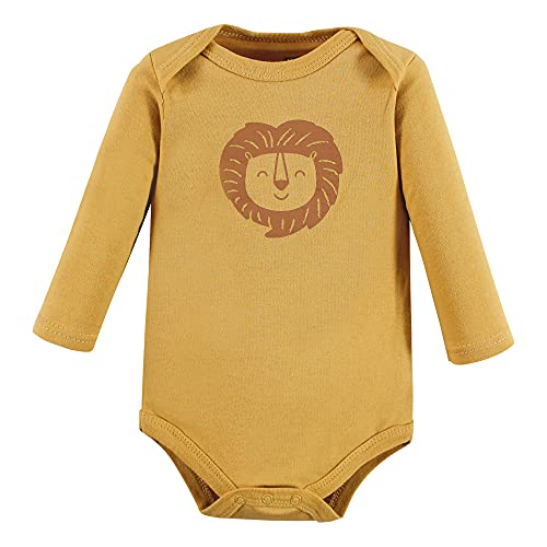Image of Hudson Baby baby-boys Cotton Long-sleeve Bodysuits 5-pack