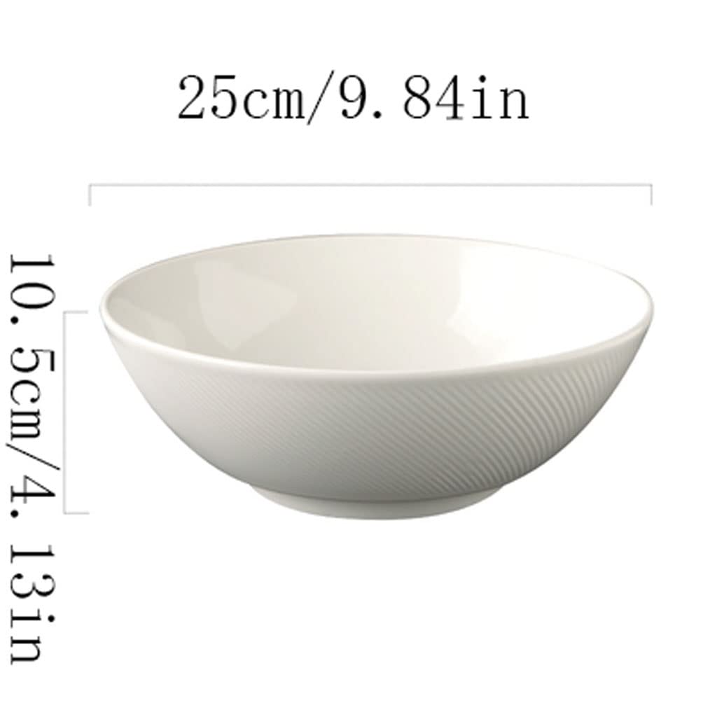 Insalatiere Insalatiere Ciotola Zuppa Insalata Di Frutta Bianca Pura Ciotola In Ceramica Cucina Di Casa Insalatiera Di Verdure Soggiorno Snack Ciotola Di Frutta Secca Ciotole da Cucina Ciotola Per Ins
