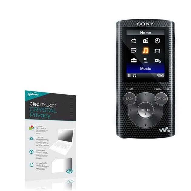 BoxWave Screen Protector Compatible with Sony NWZ-E380 - ClearTouch Crystal Privacy (2-Pack), Privacy Screen Protector Flexible Film Clear