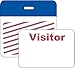 Brady 95649 SecurAlert Color Card Clip-on Badge, 3 x 3 inches Blue, Legend: Visitor (500 Badges)