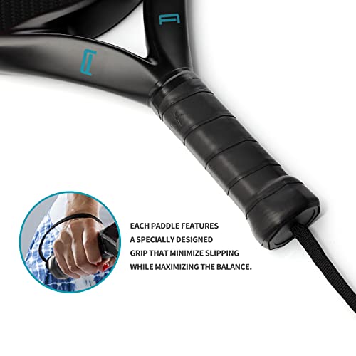 Image of Padel Racket Carbon Fiber Surface with EVA Memory Flex Foam Core Lightweight Padel Racquet