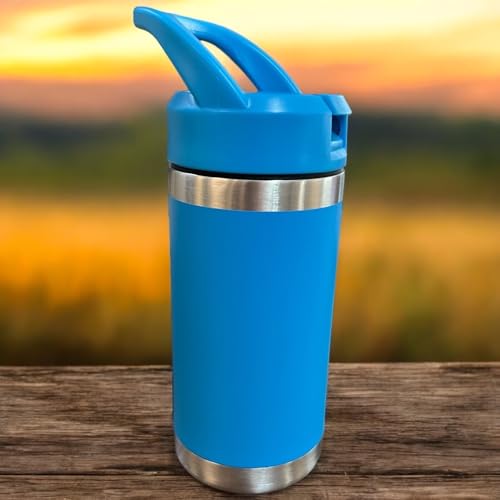 Image of pencil pouch pencil case silicone pencil case (Blue set-Lunch box+12oz bottle+Pencil case)