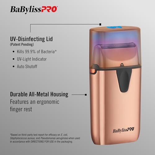 Image of BaBylissPRO UVFOIL UV-Disinfecting Metal Single-Foil Shavers