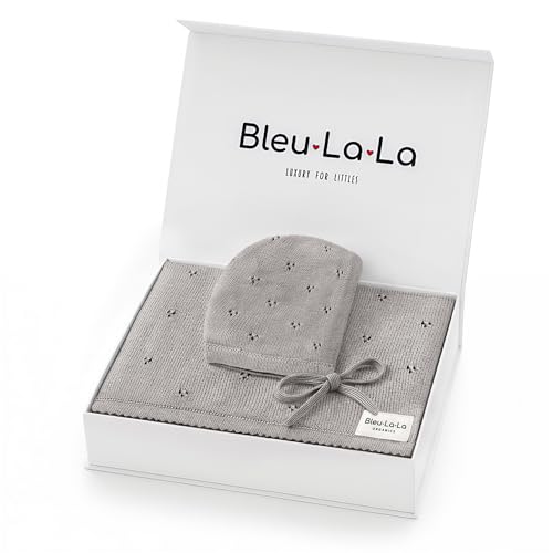 Image of Baby Gift Set -Thoughtful Baby Shower & New Baby Gift for Boys & Girls, Baby Gifts, Gift Registry by Name, Gifts for Baby boy (Pointelle - Dove Grey)