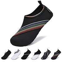 SAGUARO Escarpines Hombre Mujer Zapatos de Agua Secado Rápido Zapatillas Acuáticos Antideslizantes Calzado Playa para Piscina Surf Buceo Rio Natación Vela (Negro Medianoche,40/41 EU)
