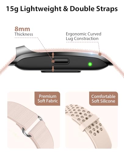 EGQINR-Smart-Bracelet-24H-Sleep-Tracker-All-Day-Continuous-Heart-Rate-Blood-Pressure-Stress-HRV-Monitor-120-Sport-Modes-Smart-Wristband-with-Free-APP-2-Bands